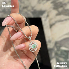 Synthetic YAG Mint Mambo Pendant - 925 Silver Minimalist Luxury Fashion Necklace