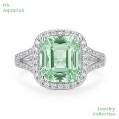 Synthetic YAG Mint Dew Jewelry - 925 Silver Lab-Created Spring Summer Minimalist Collection