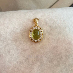 Green Shadow Star Pendant - 925 Silver Peridot Minimalist Luxury Necklace