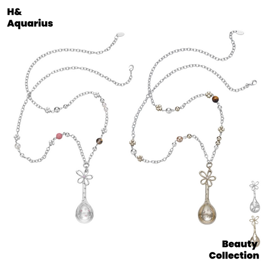 Copper alloy necklace Romantic breakfast design embossed necklace