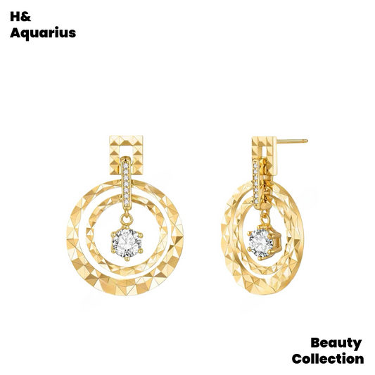 Ripple Light Earring New Year Earrings - Round Luxury Minimalist Hoops for Women