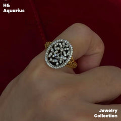 Dark Night Flower Ring - 925 Silver Agate Minimalist Luxury Ring