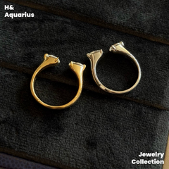 925 Silver & Zirconia Stardust Ring - Minimalist Everyday Stackable Ring