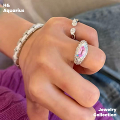925 Silver & Zirconia Stardust Ring - Minimalist Everyday Stackable Ring