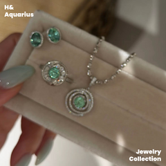 Synthetic YAG Double Wave Earrings - 925 Silver Lab-Created Colorful Luxury Studs