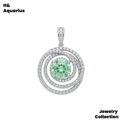 Synthetic YAG Mint Mambo Pendant - 925 Silver Minimalist Luxury Fashion Necklace
