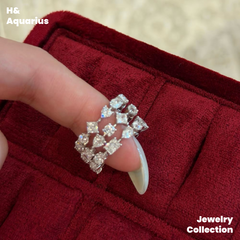 925 Silver & Zirconia Star Island Overture Ring - Minimalist Luxury Statement Ring
