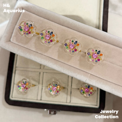 Candy Sparkle Ring - 925 Silver Crystal Colorful Minimalist Fashion Ring