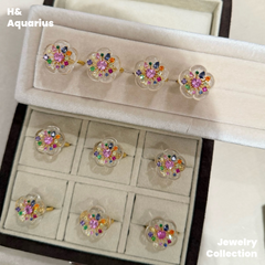 Candy Sparkle Ring - 925 Silver Crystal Colorful Minimalist Fashion Ring