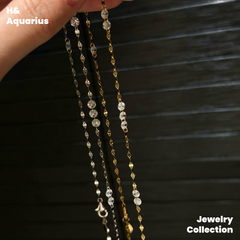 Chain: 925 Silver & Zirconia Split Light Necklace - Minimalist Layering Chain