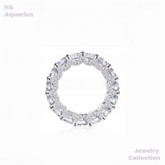 925 Silver & Zirconia "Snowflake Band" Ring - Luxury Minimalist Stackable Ring for Women