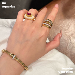 925 Silver & Zirconia "Mademoiselle Coco" Ring - Vintage Minimalist Stackable Ring