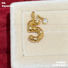 Pendant: 925 Silver & Zirconia "Love Number" Charm - Original Minimalist Pendant with Clasp