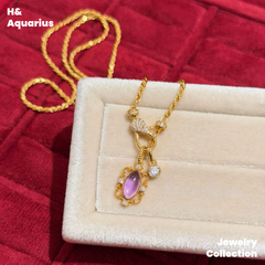 Vintage Marquise Amethyst Pendant - 925 Silver Royal Minimalist Necklace Charm