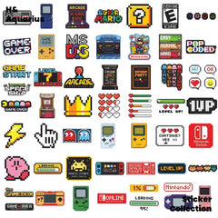 50 pcs Nintendo game switch elements nostalgic stickers luggage creative waterproof phone case travel suitcase stickers