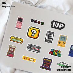 50 pcs Nintendo game switch elements nostalgic stickers luggage creative waterproof phone case travel suitcase stickers