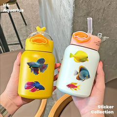 50pcs Transparent Fish Stickers - Phone Case Laptop Water Bottle Luggage DIY Decoration