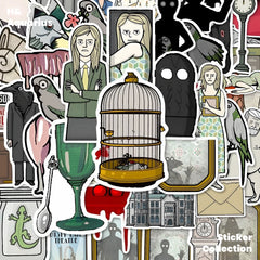 60pcs Rusty Lake Game Stickers - Indie Cartoon Decals for Phone Case Laptop DIY Waterproof