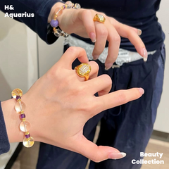 925 Silver & Zirconia Bathtub Ring/Earrings - Gold Plated Vintage Luxury Jewelry Set