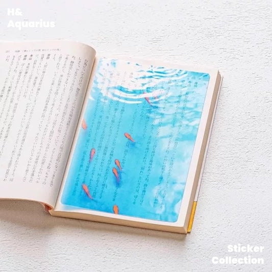 Maki Ando Goldfish Koi Bookmark - Transparent Minimalist Design Page Clip for Journal
