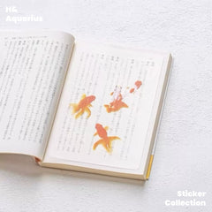 Maki Ando Goldfish Koi Bookmark - Transparent Minimalist Design Page Clip for Journal