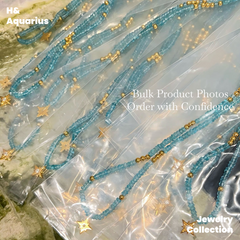 925 Silver & Zirconia Four-Pointed Star Necklace - Blue Handmade Colorful New Arrival