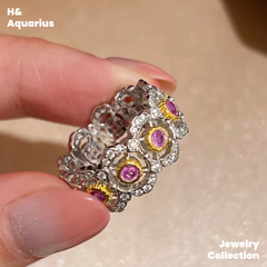 925 Silver & Zirconia Spring Letter Ring - Silver Plated Elegant Lady Style Ring