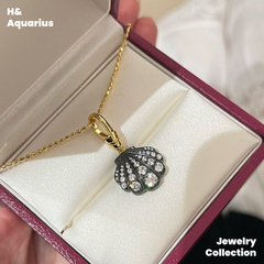 Pendant: 925 Silver & Zirconia Bubble Shell Necklace - Handmade Versatile Luxury Chain