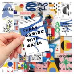 40pcs Bauhaus Avant-Garde Art Poster Stickers - Minimalist Decals for Phone Case Journal Waterproof