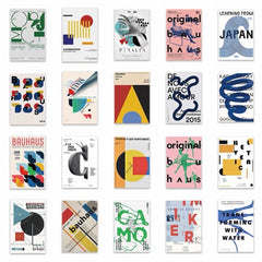 40pcs Bauhaus Avant-Garde Art Poster Stickers - Minimalist Decals for Phone Case Journal Waterproof