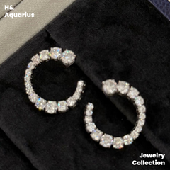 925 Silver & Zirconia Star Ring Earrings - Luxury Minimalist Studs for Women