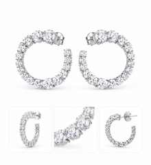 925 Silver & Zirconia Star Ring Earrings - Luxury Minimalist Studs for Women