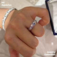 925 Silver & Zirconia Starry Ring - Minimalist Luxury Everyday Fashion Ring