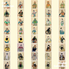 Peking Opera stickers, traditional Chinese culture, mobile phone cases, ipad suitcases, notebook decorations, handwritten newspaper material stickers