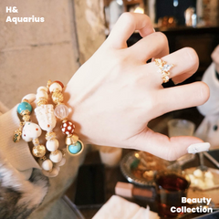 925 Silver & Zirconia Duobao Bracelet - Chinese Style Colorful Stackable Bead Chain