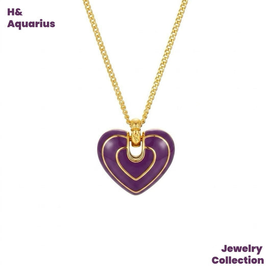 Pendant & Chain: 925 Silver Enamel Calla Lily Necklace - Purple Minimalist Everyday Chain