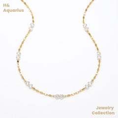 Chain: 925 Silver & Zirconia Split Light Necklace - Minimalist Layering Chain