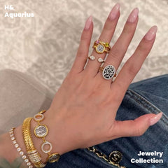 925 Silver & Zirconia Prologue of Time Ring - Vintage Style Minimalist Statement Ring