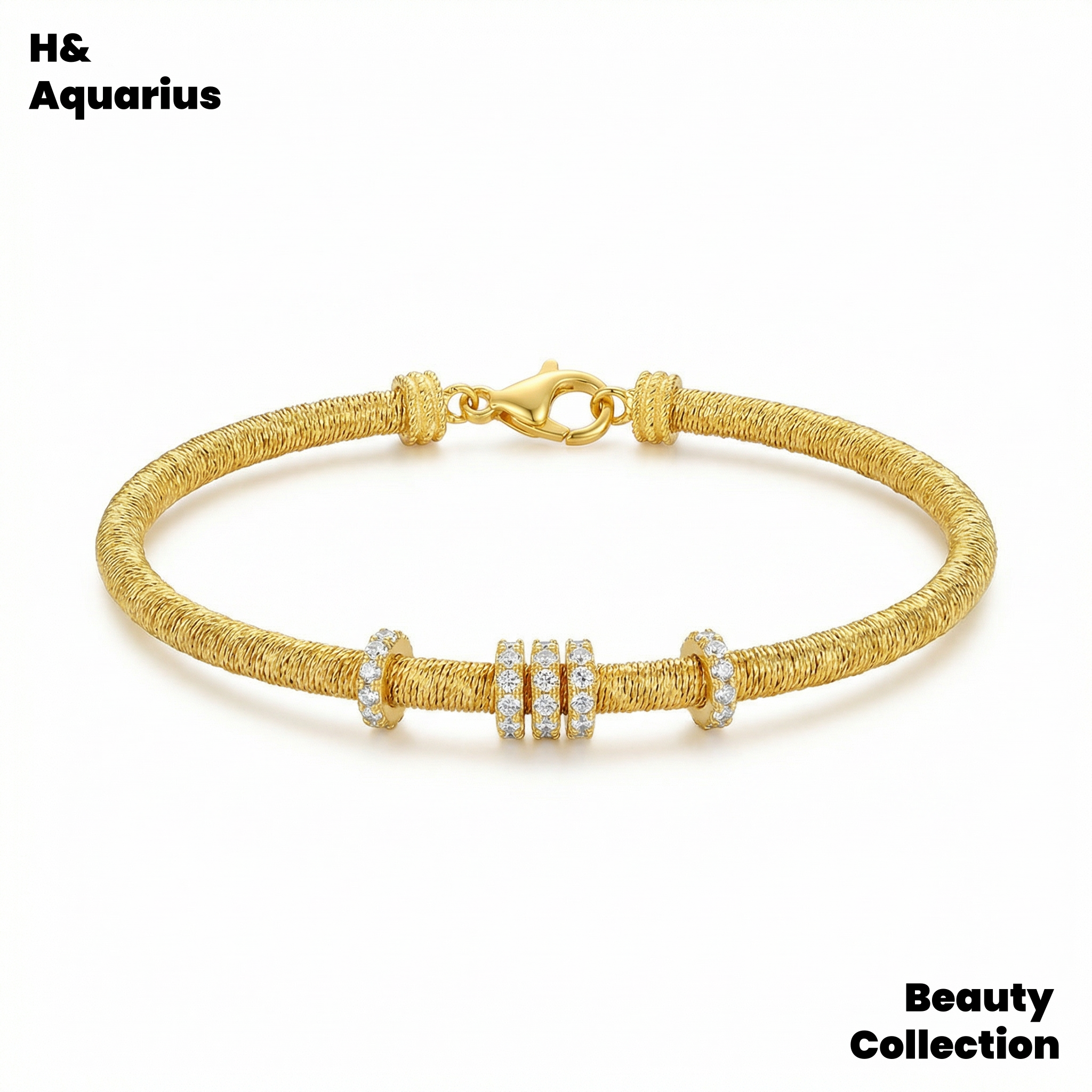 925 Silver & Zirconia Sparkling Galaxy Bracelet - Luxury Sliding Bead Chain for Women