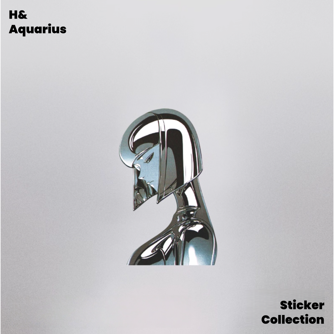 Cyberpunk Metal Girl Hollow sticker Automobile waterproof flat sticker