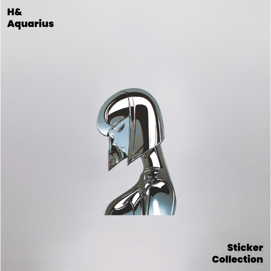 Cyberpunk Metal Girl Hollow sticker Automobile waterproof flat sticker