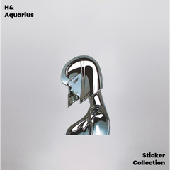 Cyberpunk Metal Girl Hollow sticker Automobile waterproof flat sticker