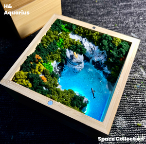 Wooden Box Whale Resin Art