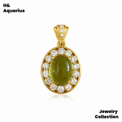 Green Shadow Star Pendant - 925 Silver Peridot Minimalist Luxury Necklace