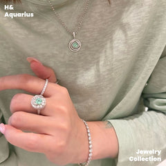 Synthetic YAG Mint Mambo Pendant - 925 Silver Minimalist Luxury Fashion Necklace