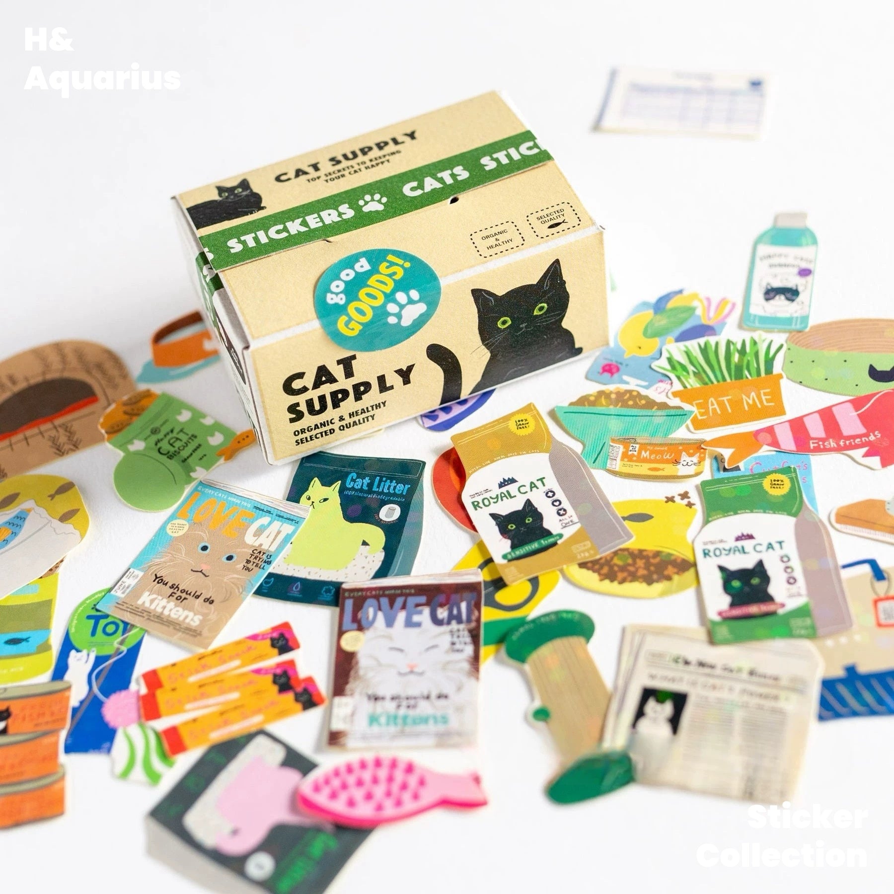 Japan greetinglife new product creative box set sticker notebook sticker mobile phone glitter small pattern decoration
