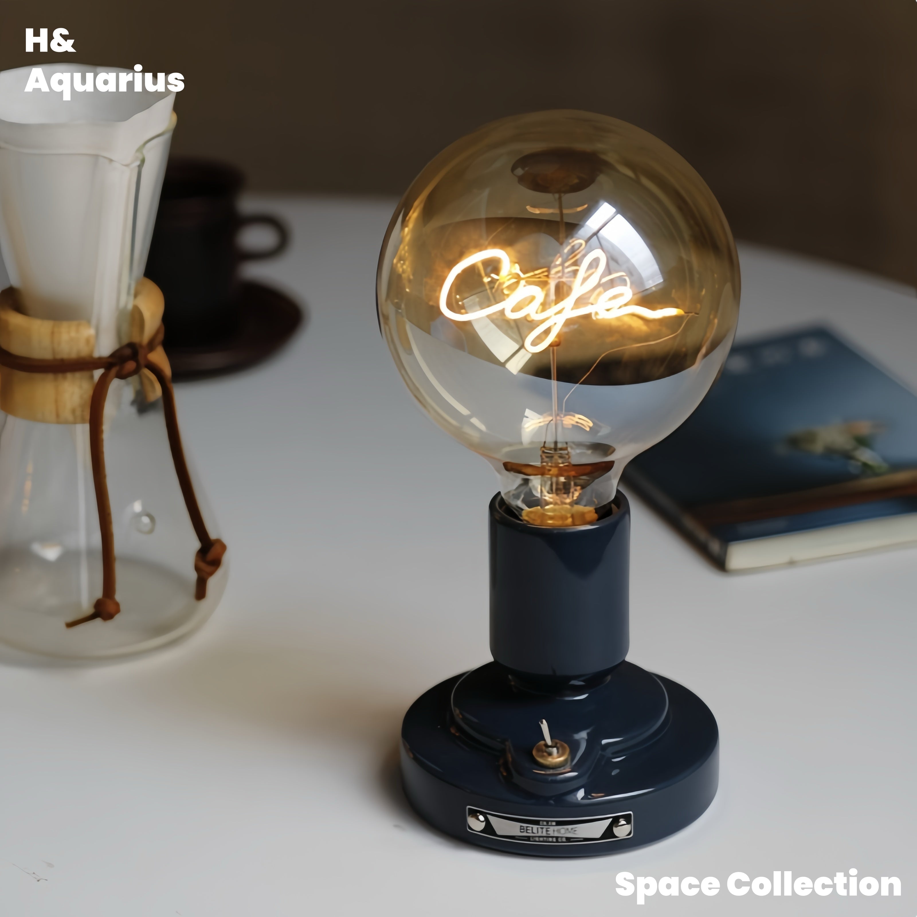 Retro table lamp, ceramic portable ambient light, home coffee corner ornament, night light, niche customization