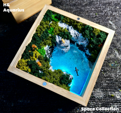 Wooden Box Whale Resin Art