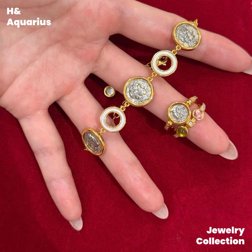 925 Silver & Zirconia Prologue of Time Ring - Vintage Style Minimalist Statement Ring