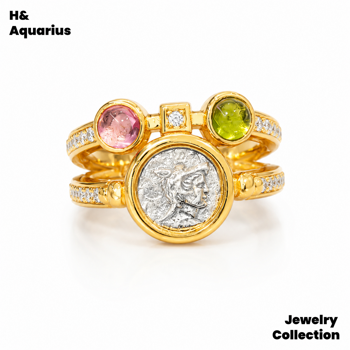 925 Silver & Zirconia Prologue of Time Ring - Vintage Style Minimalist Statement Ring